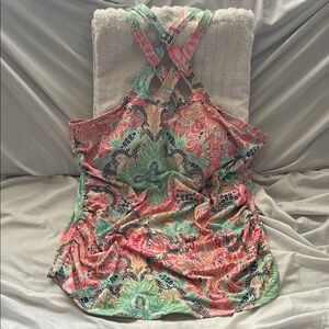 Colorful Paisley Print Swimsuit Top